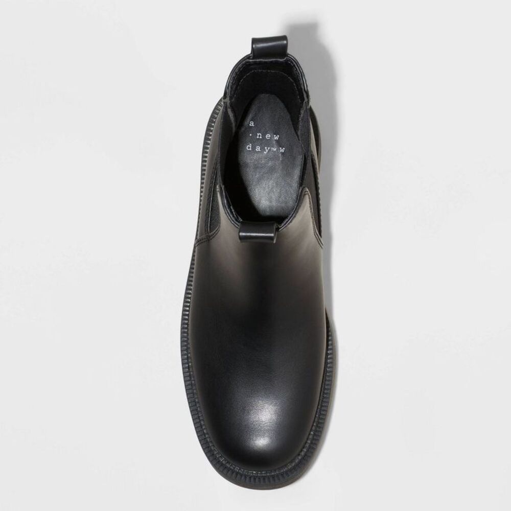 A New Day - A New Day Women's Faux Leather Ankle Chelsea Boots Black - Picture 3 of 4